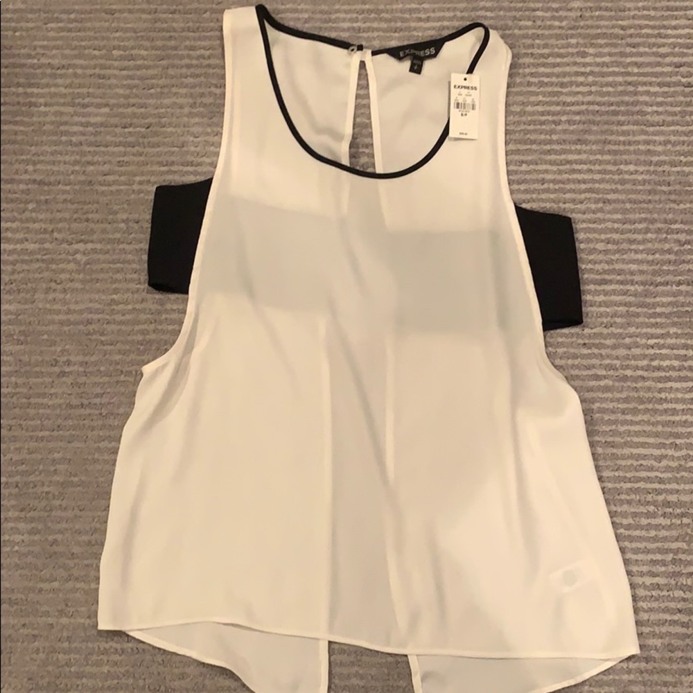 NWT Express size small tank/blouse with open back